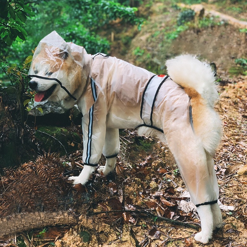 Dog Raincoat - Su Geçirmez Köpek Yağmurluğu Tam Koruma