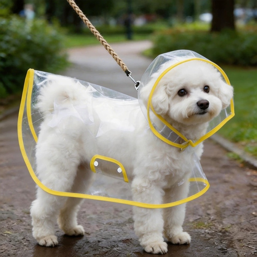 Dog Raincoat - Şeffaf Köpek Yağmurluğu, Tüm Vücut Koruması,